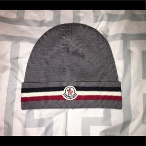 Gray Wool Moncler Beanie